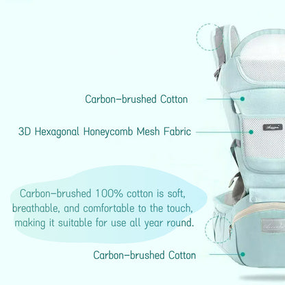 Baby Carrier Newborn to Toddler - Baby Carrier with Hip Seat, 6 in 1 Lightweight and Detachable Infant Carrier for Babies from 0-36 Months, Ideal for Hands-Free Parenting