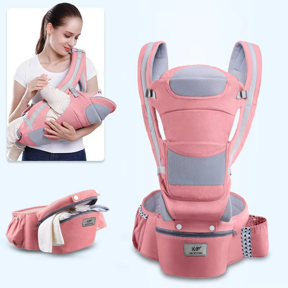 Baby Carrier Newborn to Toddler - Baby Carrier with Hip Seat, 6 in 1 Lightweight and Detachable Infant Carrier for Babies from 0-36 Months, Ideal for Hands-Free Parenting